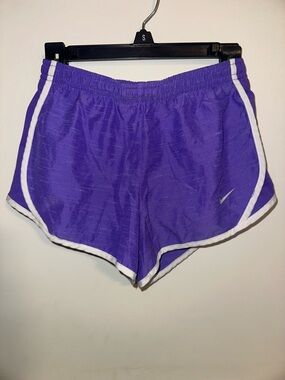 Nike Purple Athletic Shorts with White Piping